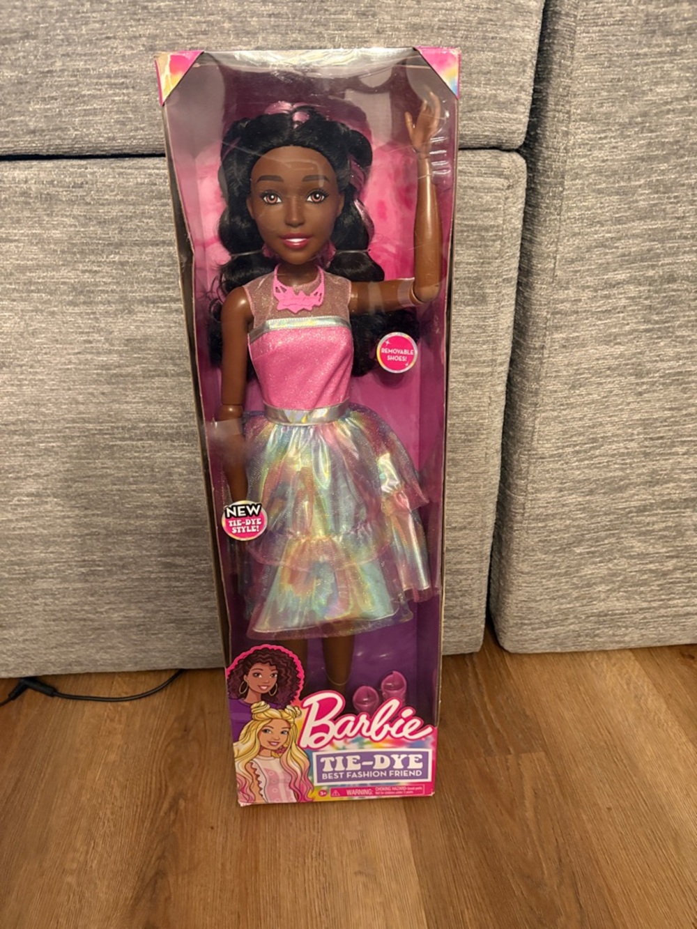 Barbie Pink Top with Iridescent Tie-Dye Skirt